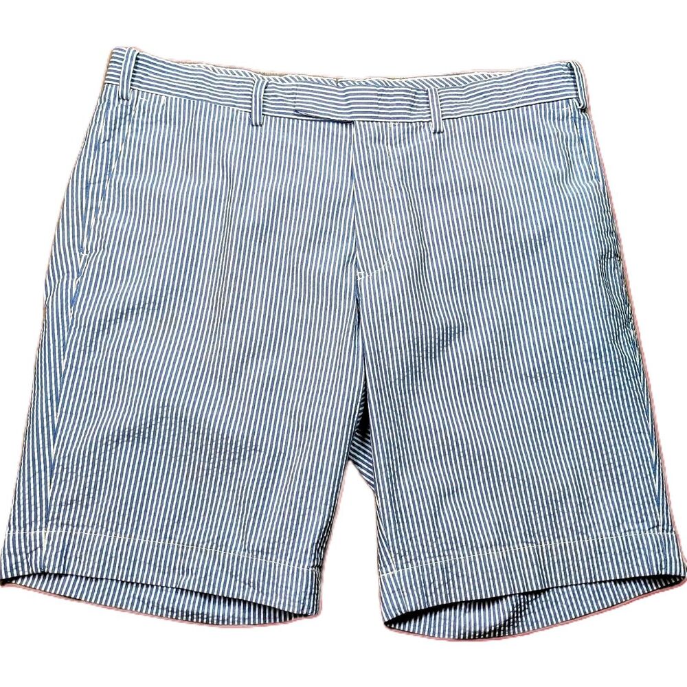 Polo Ralph Lauren Striped Seersucker Shorts Suffield Fit Size 36 100% Cotton